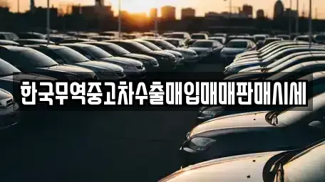 전라남도 여수시 학동 중고차매입 전문 한국무역중고차수출매입매매판매시세