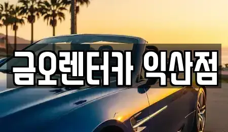 전북 익산시 모현동1가 단기렌트카 전문 금오렌터카 익산점
