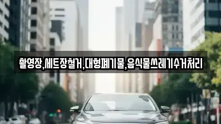 전북 익산시 모현동1가 중고차 전문 촬영장,세트장철거,대형폐기물,음식물쓰레기수거처리