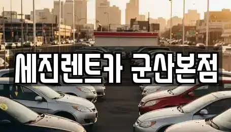 전북특별자치도 군산시 사정동 렌트카 전문 세진렌트카 군산본점