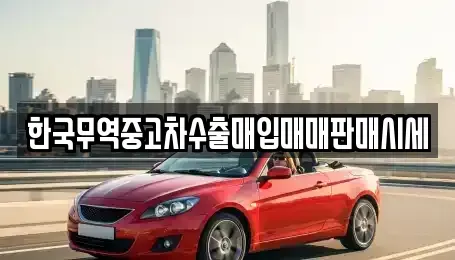 전북특별자치도 순창군 유등면 중고차매입 전문 한국무역중고차수출매입매매판매시세