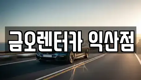 전북특별자치도 익산시 남중동 단기렌트카 전문 금오렌터카 익산점