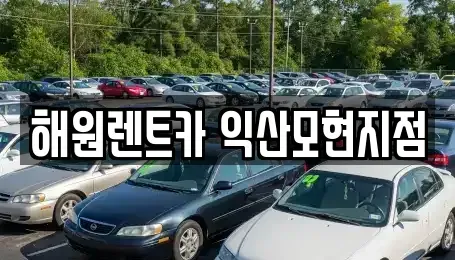 전북특별자치도 익산시 남중동 단기렌트카 전문 해원렌트카 익산모현지점