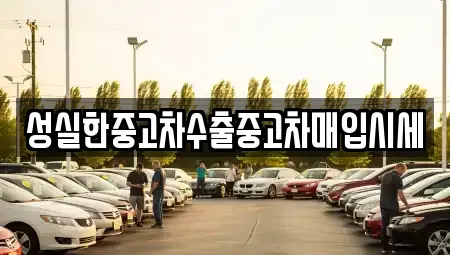 전북특별자치도 전주시 완산구 삼천동1가 중고차매입 전문 성실한중고차수출중고차매입시세