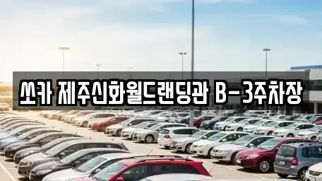 제주특별자치도 서귀포시 렌트카 전문 쏘카 제주신화월드랜딩관 B-3주차장