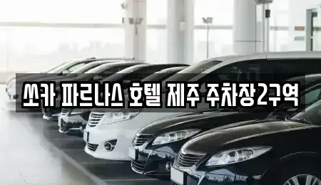 제주특별자치도 서귀포시 렌트카 전문 쏘카 파르나스 호텔 제주 주차장2구역