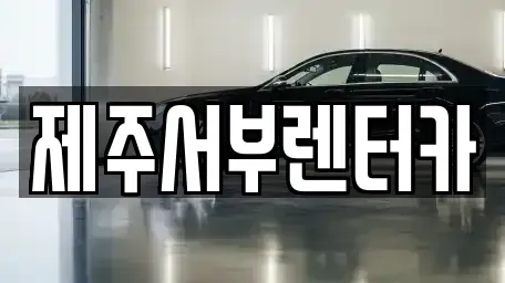 제주특별자치도 서귀포시 렌트카 전문 제주서부렌터카