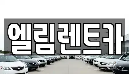 충남 공주시 중동 렌트카 전문 엘림렌트카