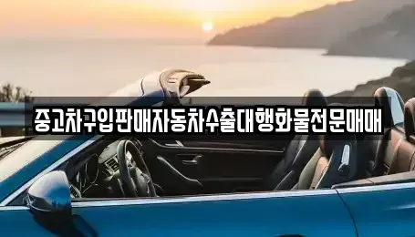 충남 부여군 은산면 중고차매매 전문 중고차구입판매자동차수출대행화물전문매매