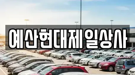 충남 예산군 예산읍 중고차매매 전문 예산현대제일상사