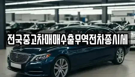 충남 태안군 안면읍 중고차 전문 전국중고차매매수출무역전차종시세