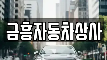 충청남도 공주시 신관동 중고차매매 전문 금흥자동차상사