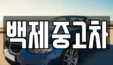 충청남도 공주시 신관동 중고차매매 전문 백제중고차